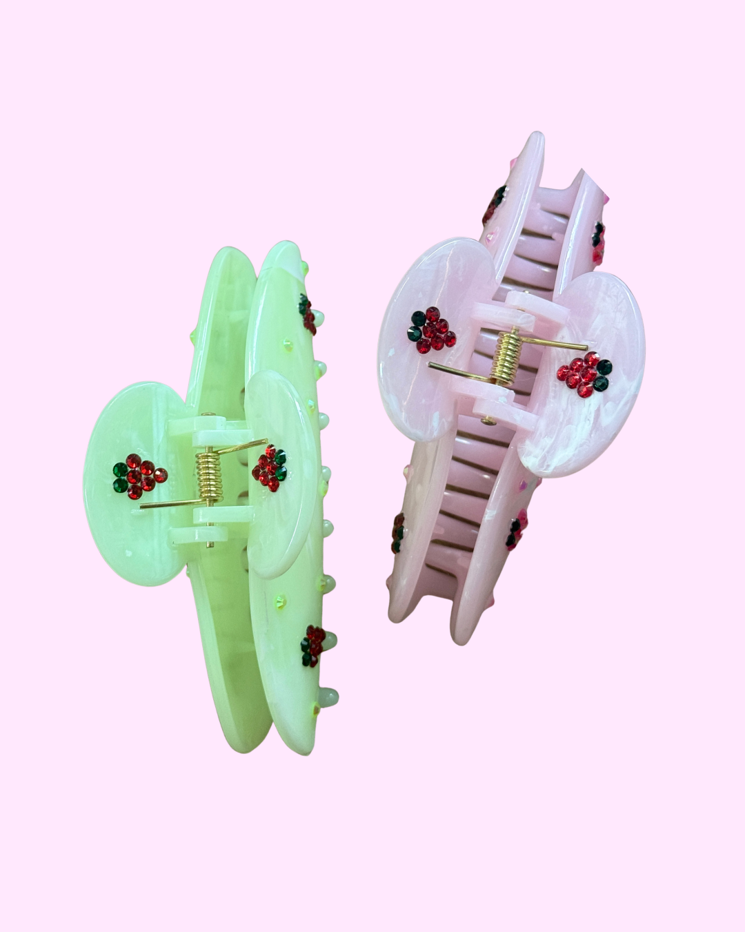 Strawberry Bedazzled Claw Clip