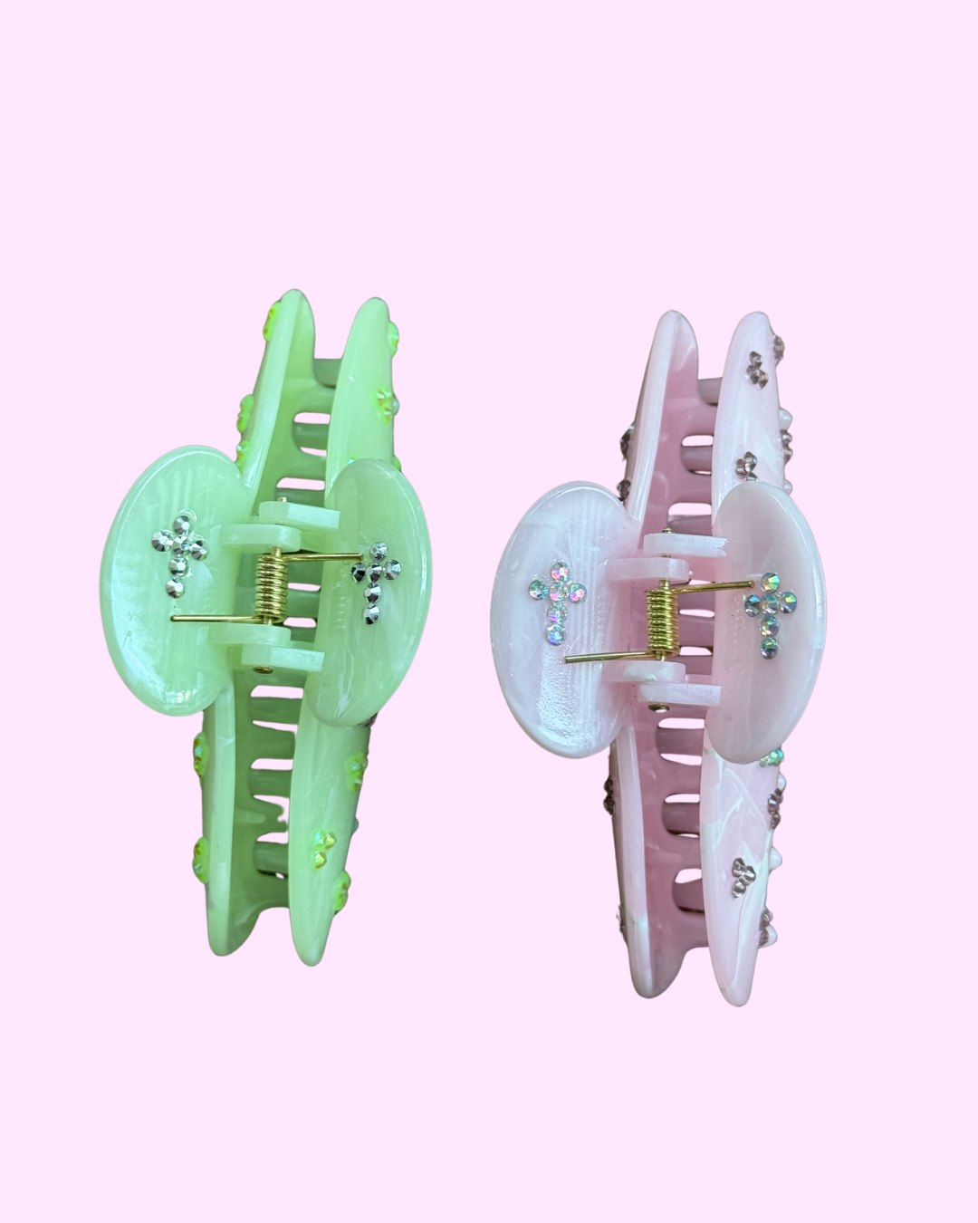 Bedazzled Cross Claw Clip
